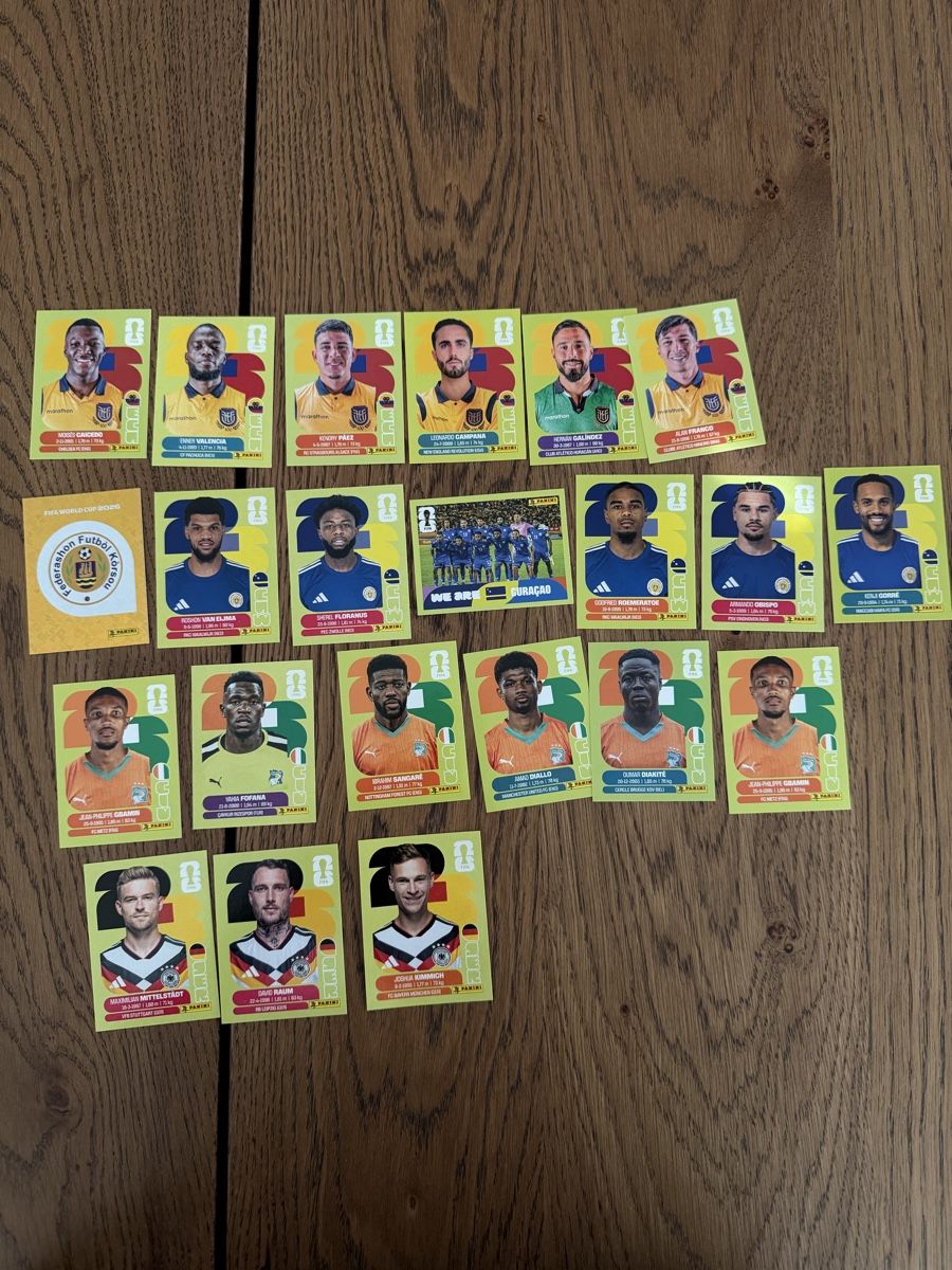 Panini Carte collezionabili: PANINI WM 2026 GRUPPE E GER ECU CUW CIV – Nuovo (secondo la descrizione) da Sennhof Winterthur venduto da bibo11
