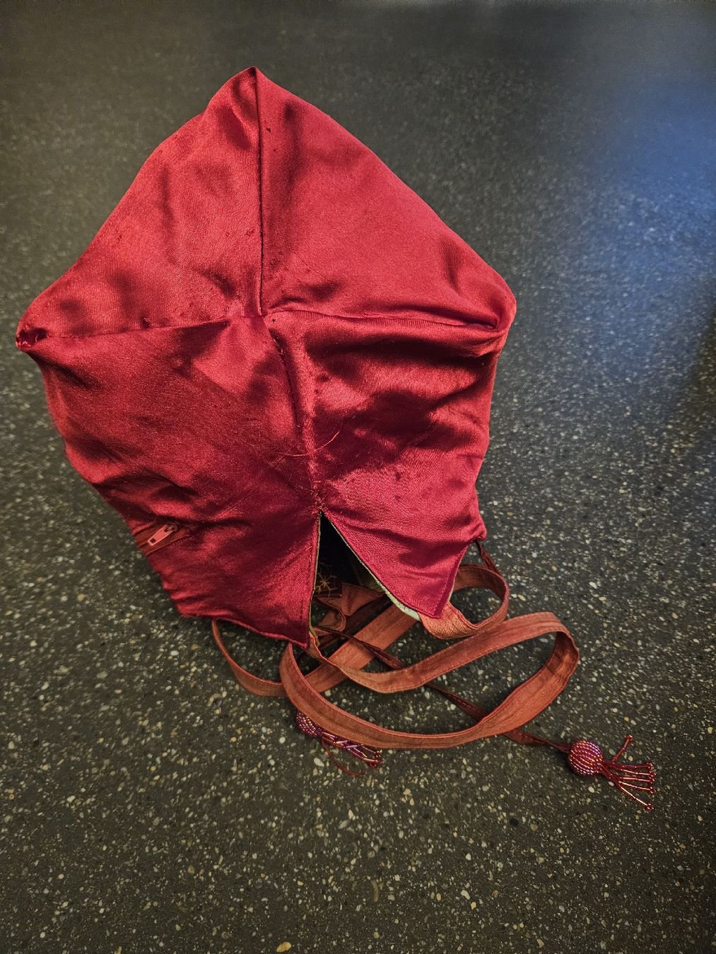 Taschen für Damen: Patchwork Tasche, rot/gemustert – Gebraucht aus Anwil von tamoos 5
