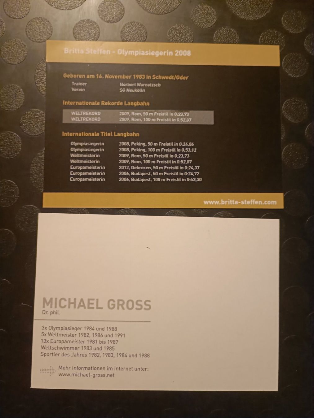 Autographes: Olympiasieger - 2 signierte Autogrammkarten-Set – D'occasion à Menziken par Artographs 1