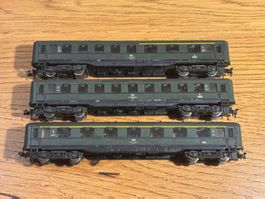 *e1273: 3 DB Personenwagen, mit Patina (Spur N)