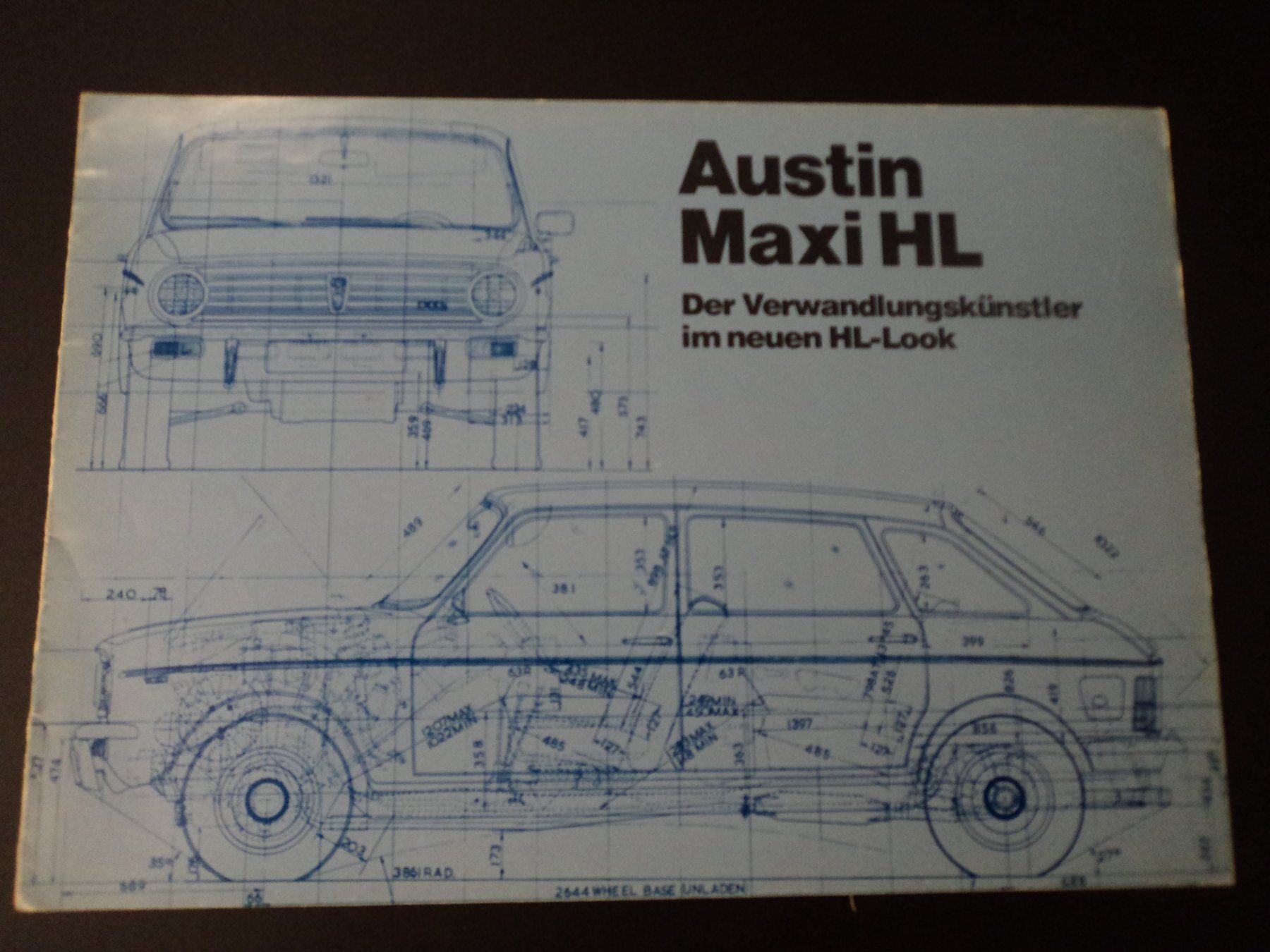 Austin Documenti: Prospekt Austin Maxi HL 1976 – Usato da Schwarzenburg venduto da modelCARama 3