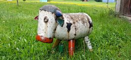 Gartendeko Kuh, Metall, Vintage Look, ideal für Garten!