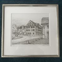 Original Schweizer Radierung 28/100 signiert