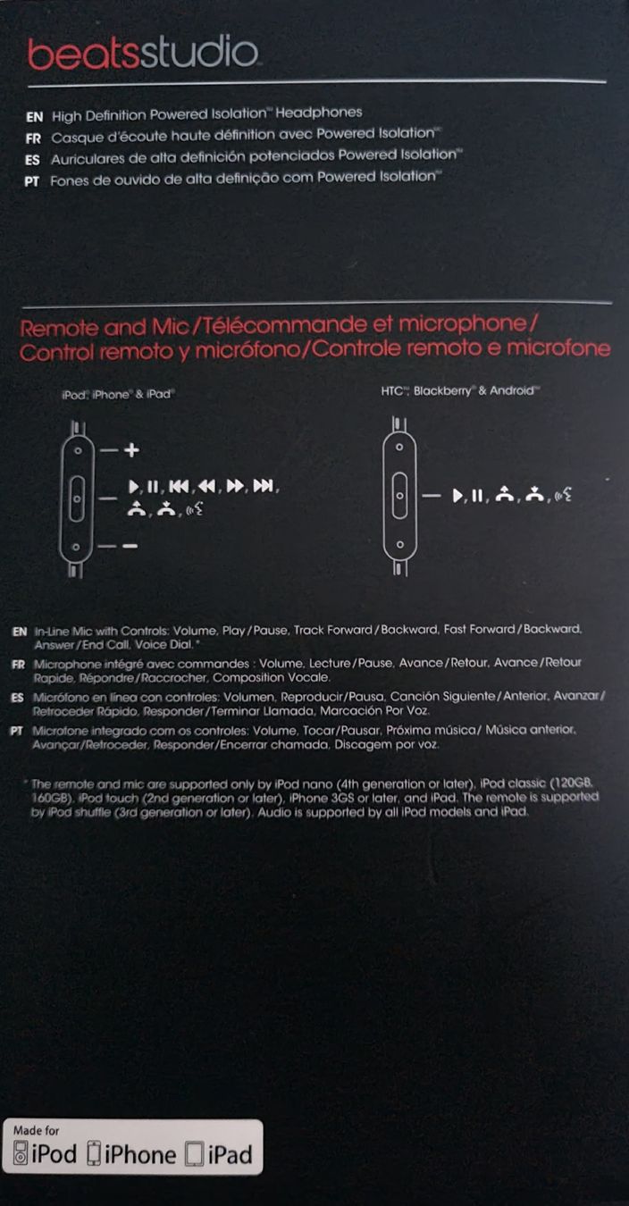 Cuffie: Beats by Dr. Dre Studio Kopfhörer – Nuovo (secondo la descrizione) da Aesch BL venduto da acv_6hyd 3