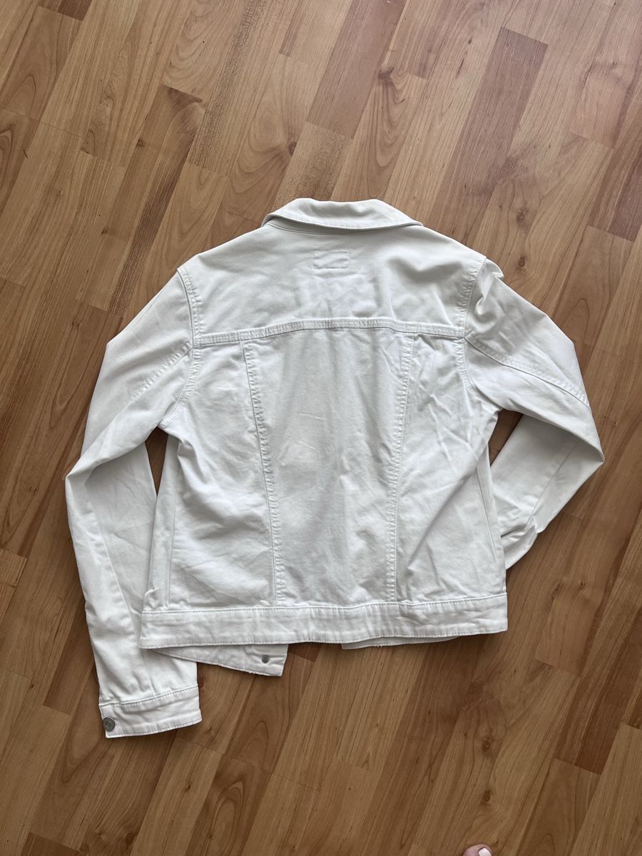 S.Oliver Giacche: Q/S Jacke Denim weiss Grösse S  – Usato da Münsingen venduto da Andrealie 1