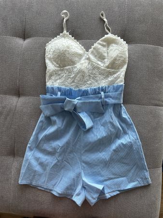 Jumpsuit Damen Spitze und Streifen Grösse S🤍🩵