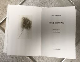 Livre "Tout résonne" avec des gravures d'André Evrard