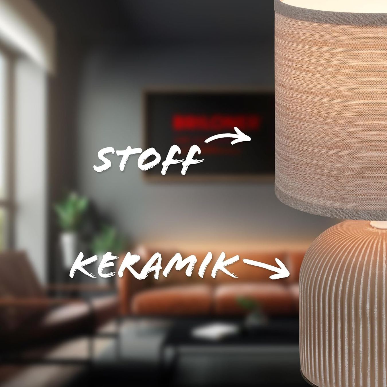 Lampade: Tischlampe mit Stoffschirm – Nuovo e nell'imballaggio originale da Nuglar venduto da SaleRitter 5