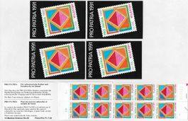 1991:Frankatur gültig 5 x Propa Markenheftchen Quadrat **