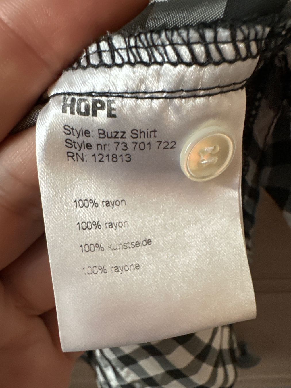 Blusen: HOPE Bluse kariert schwarz/weiss Gr. 38 – Neu (gemäss Beschreibung) aus Brütten von Rod816 4