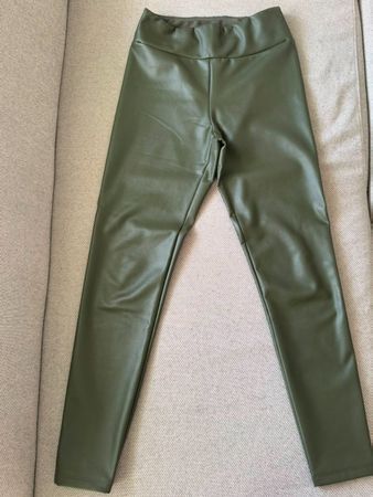 Leggins Calzedonia in finta pelle verdi tagli M