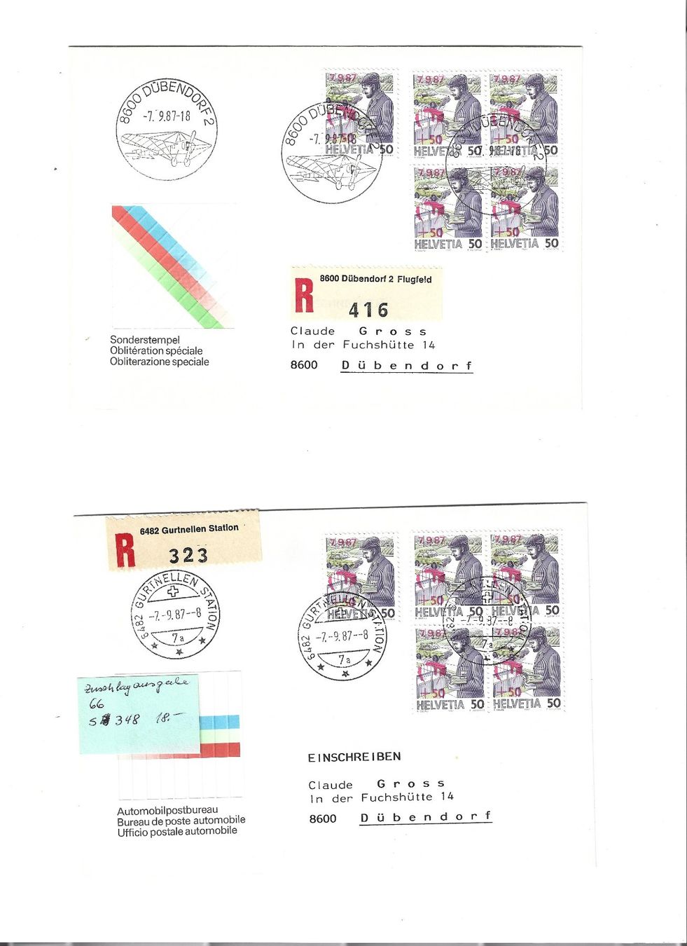 Tutti i francobolli: 8 FDC – Usato da Delemont venduto da toutdubon11 2