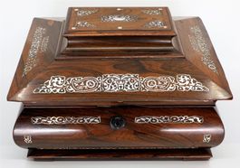 B0169 Antike Shabby Chic-Schmuckschatulle Regency ~1820