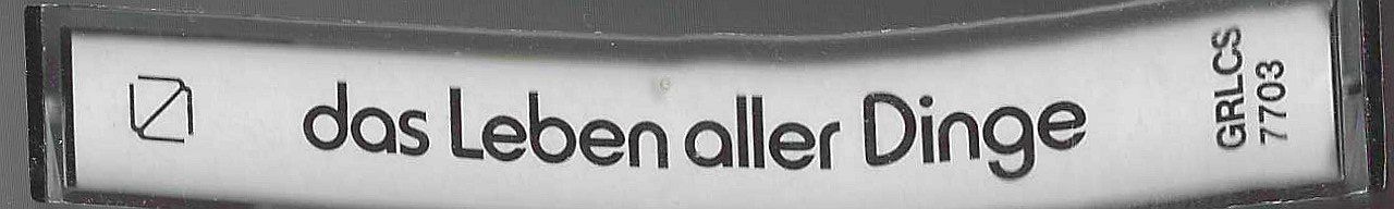 Musicassette: Gen Rosso Das Leben aller Dinge MC – Usato da Luzern venduto da gil_9jtr 1