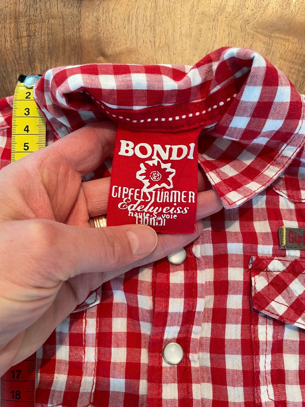 Camicie, T-shirt & Polo: Rot-weiss kariertes Hemd, Bondi, Grösse 86 – Usato da Haslen AI venduto da s176 2
