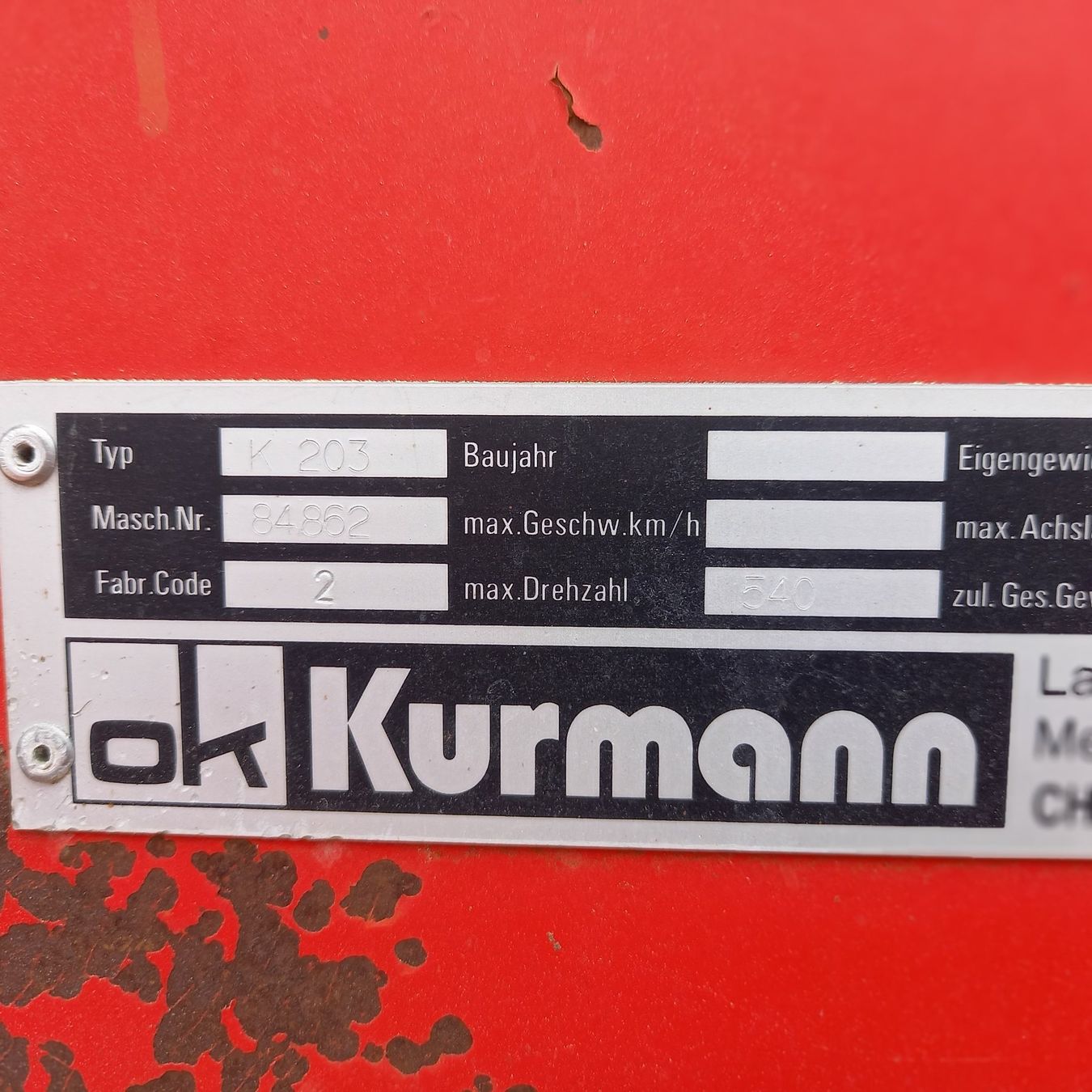 Tutte le macchine: Mäh-Aufbereiter Kurmann K203 – Usato da Vermes venduto da thlk 2