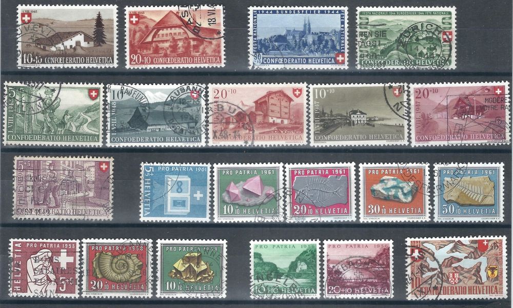 Suisse 570-574 (Complet.Issue.) 1952 Pro Patria (Timbres pour collectionneurs) Paysages