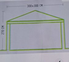 Tente de réception 3x3m hauteur 2.70m toile beige bon état