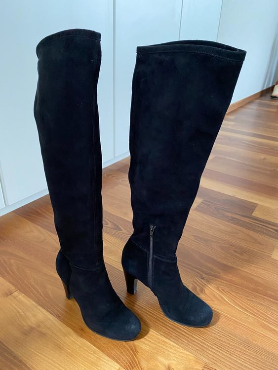 Overknee Stiefel schwarz 1