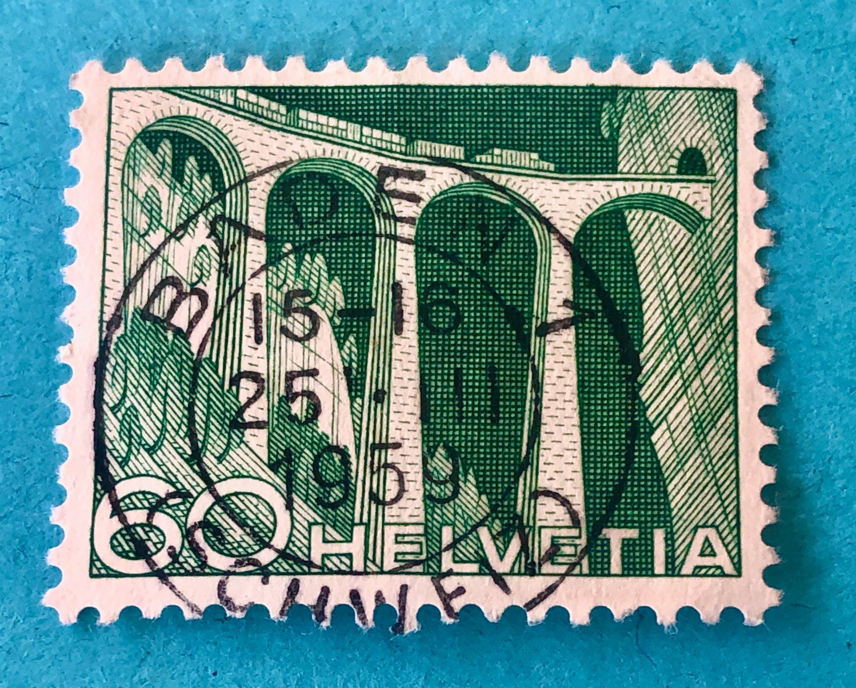 Alle Briefmarken: Nr.307 Technik und Landschaft GESTEMPELT     – Gebraucht aus Aarau von Billa007