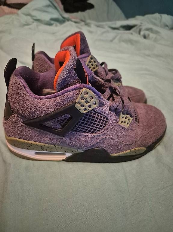 Jordan Scarpe per ragazzi: Basket Air Jordan 4 violet&vert – Nuovo (secondo la descrizione) da Vevey venduto da robi-78 2