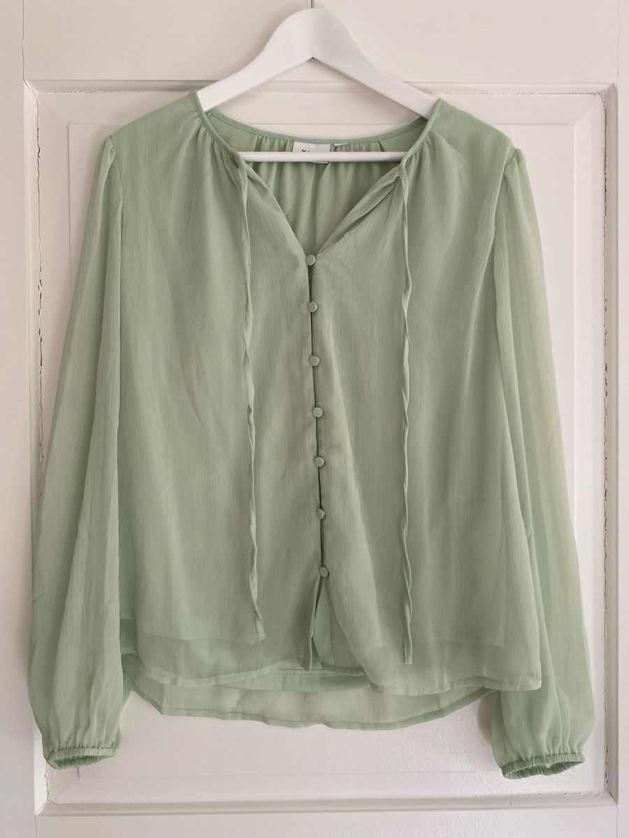 Vila Camicette: VILA Chiffon Bluse, Gr. M, hellgrün – Usato da Chur venduto da KUMI2024