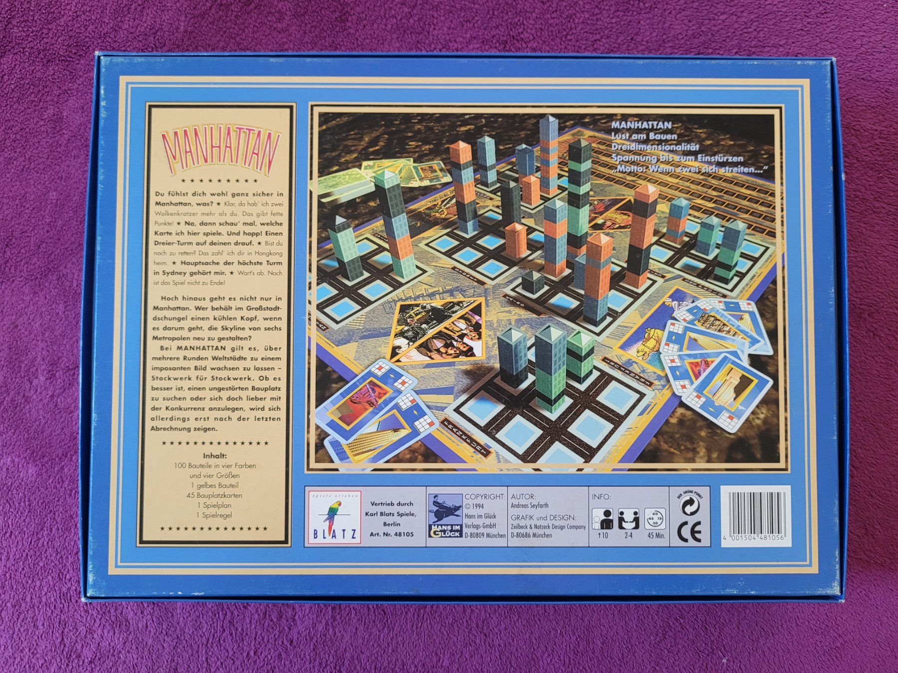 Giochi: Manhattan Spiel - Hans im Glück – Usato da Müllheim Dorf venduto da Seeeule01 8