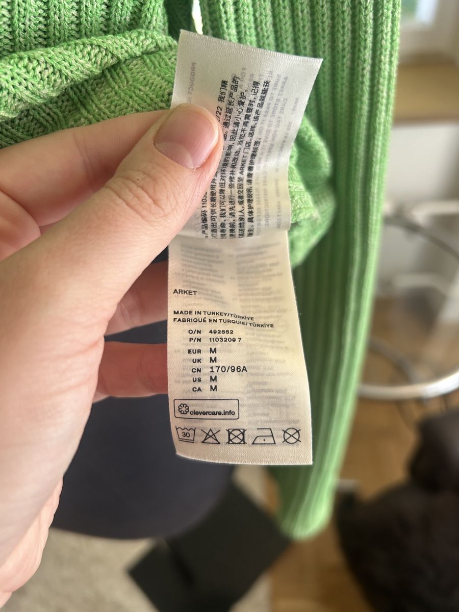 Arket Top: ARKET Damen Pullover grün, gerippt, Grösse M – Nuovo (secondo la descrizione) da Zürich venduto da Seraphine_1302 2