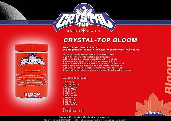 Plantes & graines: Crystal Top Bloom 5kg – Neuf (Voir description) à Domat/Ems par Sensimilla-Trading