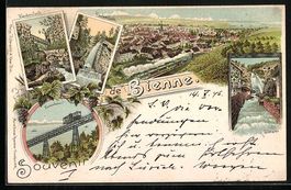 Litho Bienne, Funiculaire, Taubenloch, T