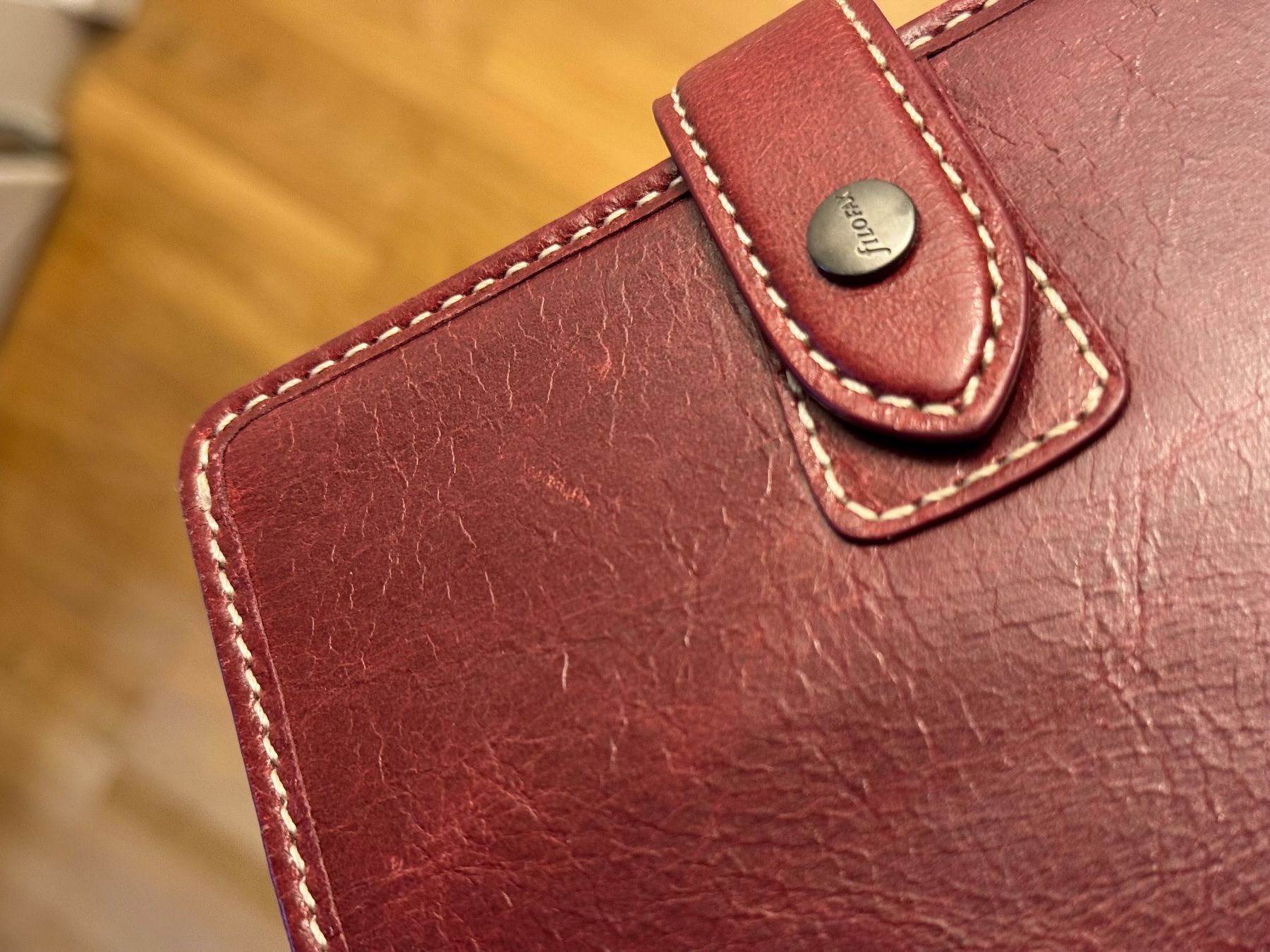 Filofax Blocchi: Filofax Malden Pocket Leather Planner - Maroon – Usato da Fribourg venduto da mariedw 1