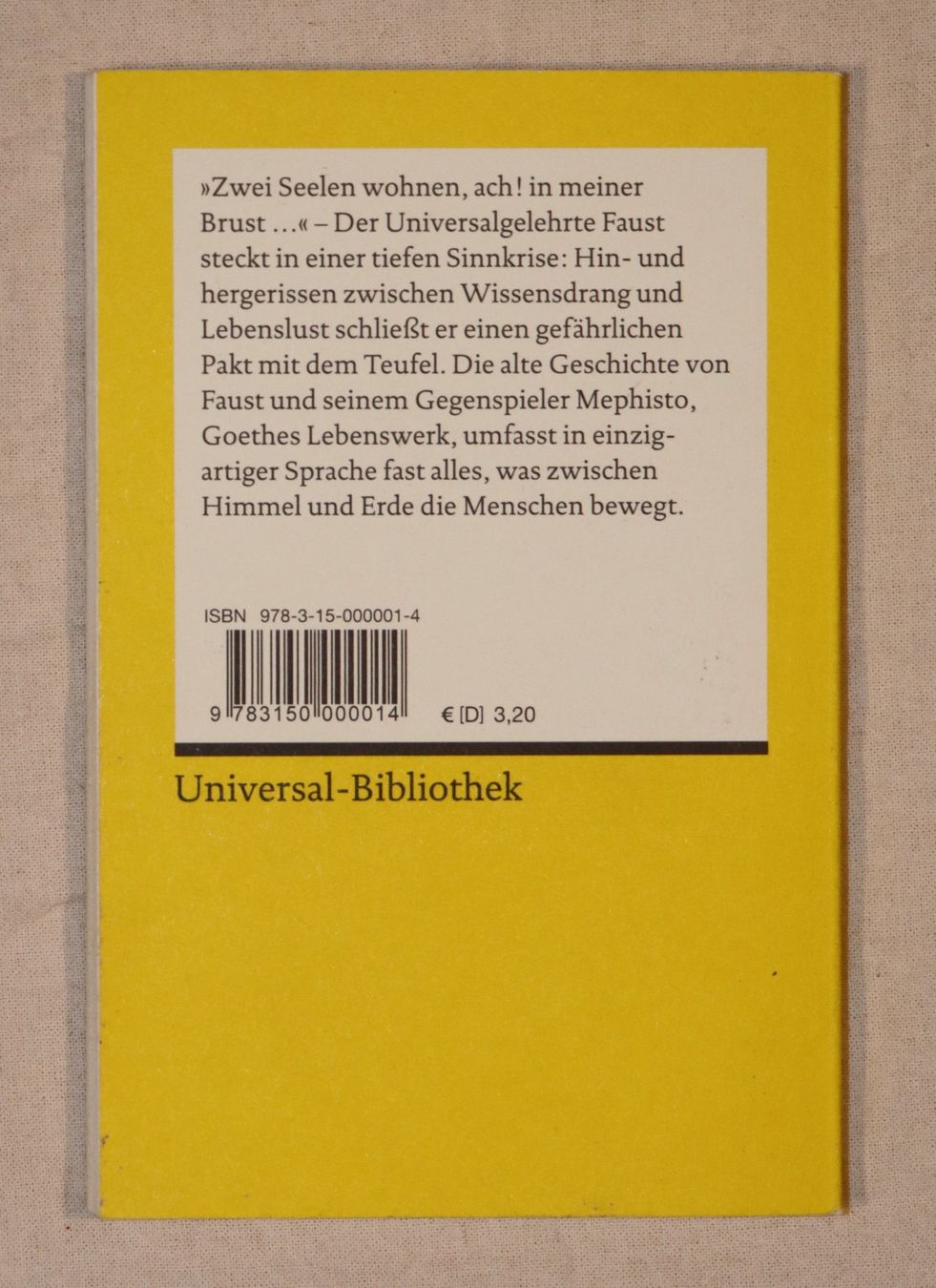 Libri: Faust (Erster Teil) – Usato da Basel venduto da cla_z7cp 2