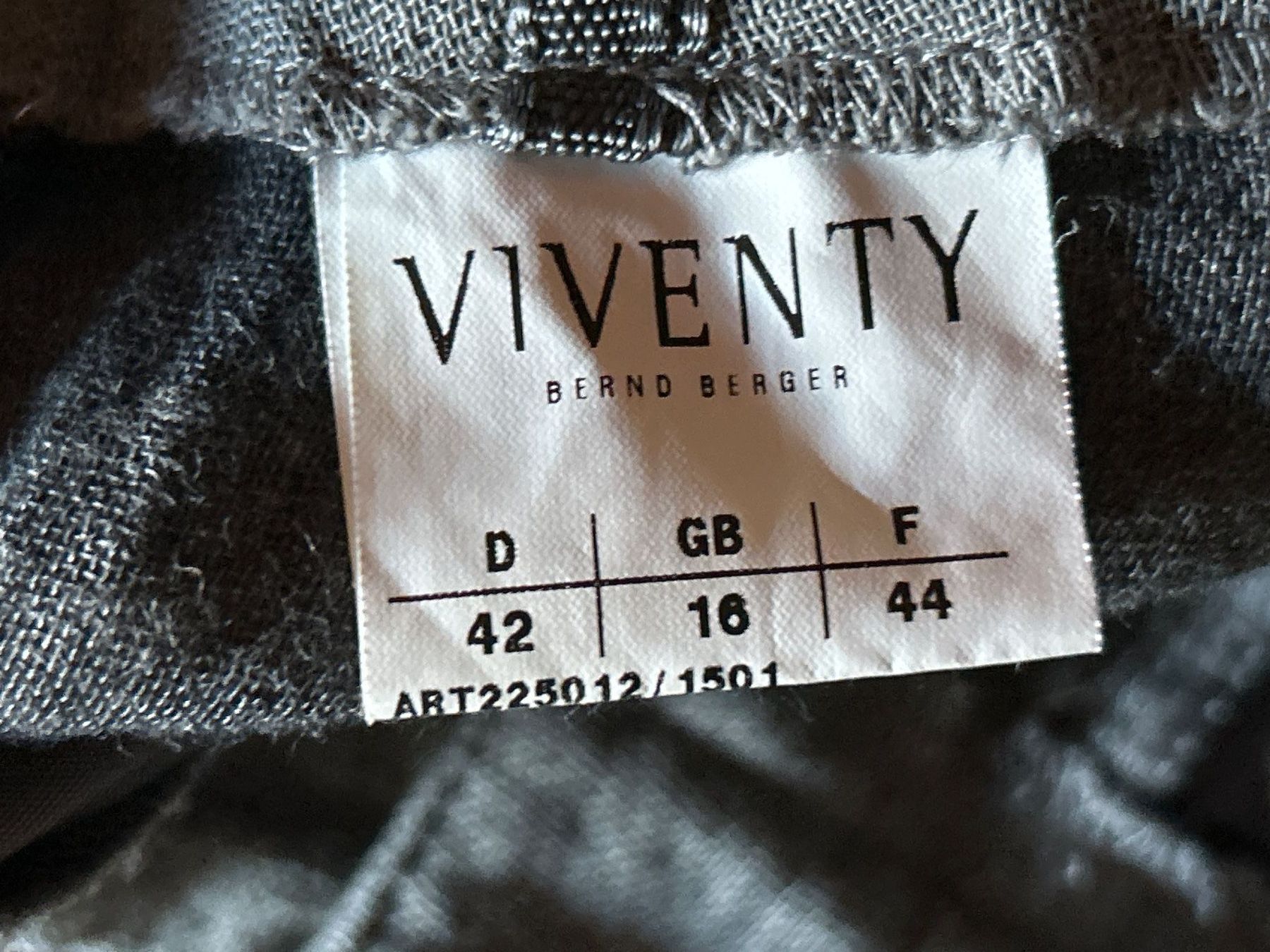 Pantaloni: VIVENTY Bernd Berger Hose grau Grösse 42 – Nuovo (secondo la descrizione) da Villnachern venduto da RicardoMary 3
