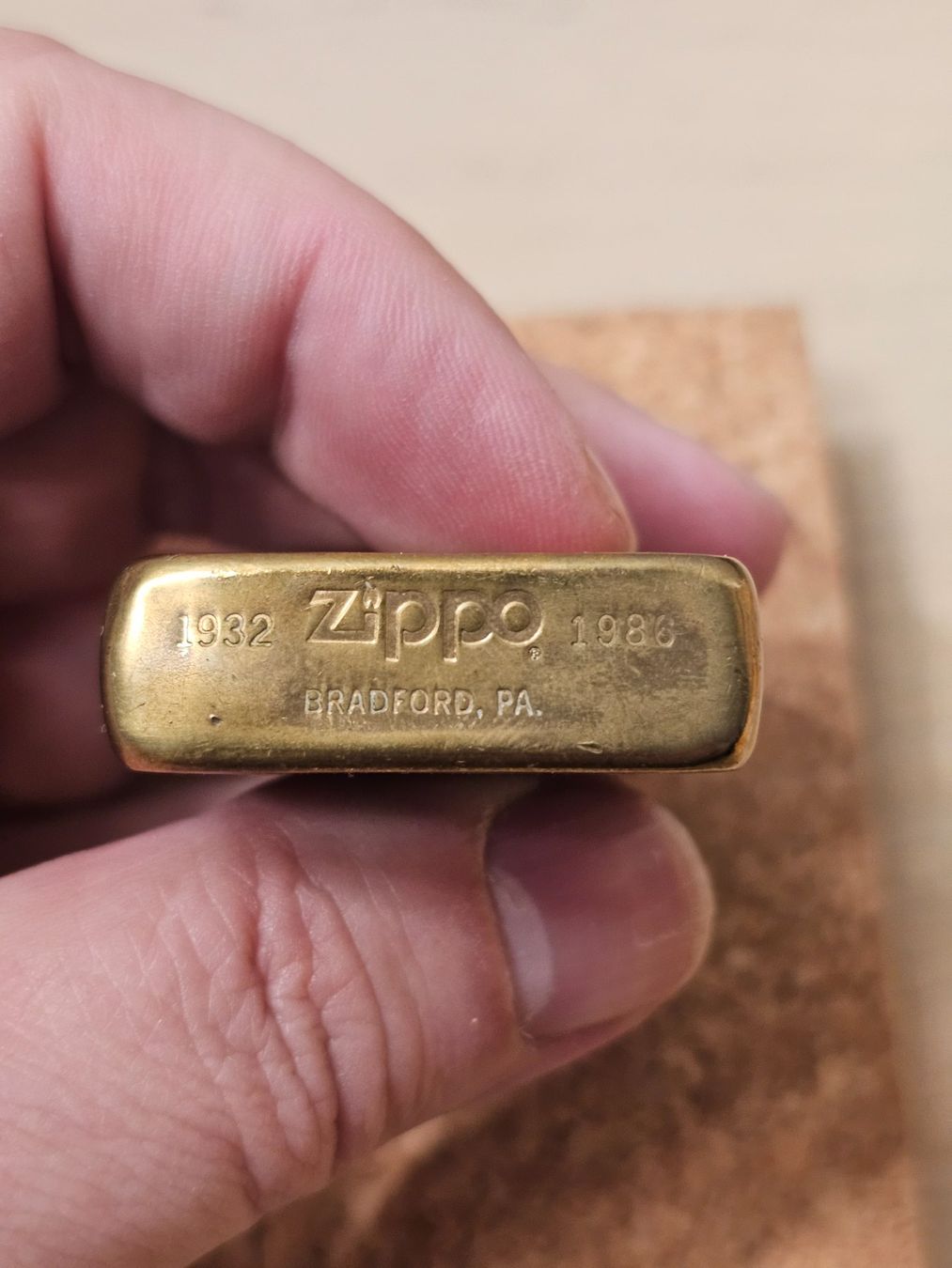 Zippo Accendini: Zippo en laiton massif vintage 1986 - Solid Brass – Usato da Genève venduto da Djoff 2