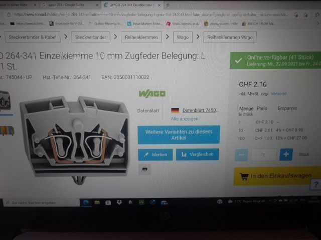Wago Componenti elettronici: WAGO kleme 264 – Nuovo (secondo la descrizione) da Winterthur venduto da Fredy972 4