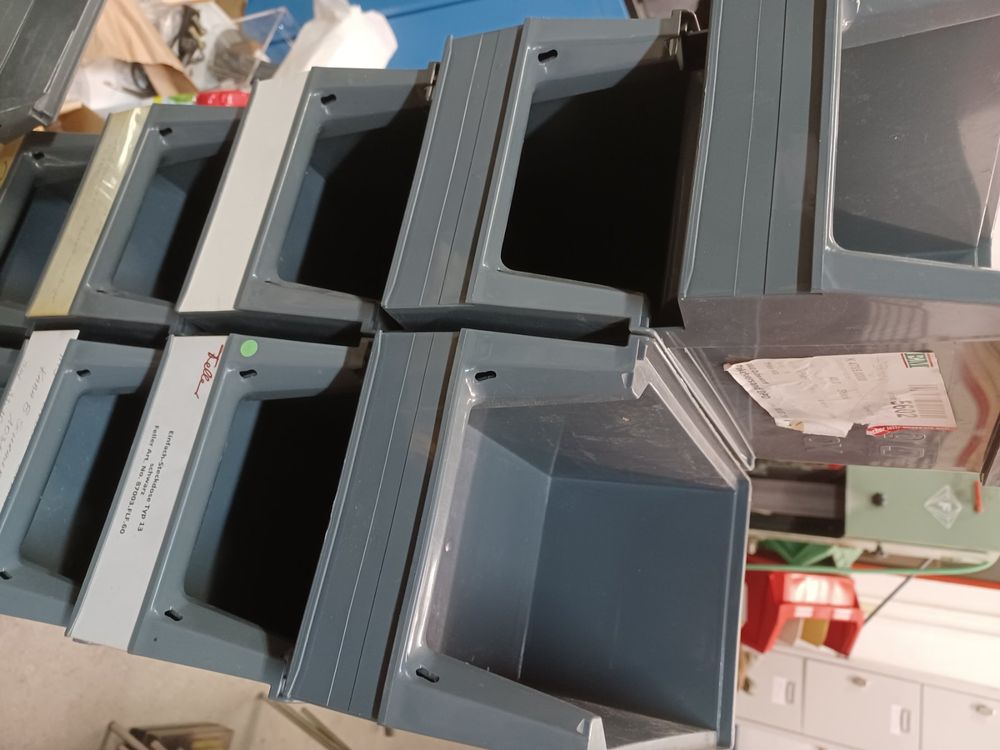 Sichtlagerboxen Stapelboxen Gr. 0-5 Mit/ohne Deckel 6 Farben Werkstatt