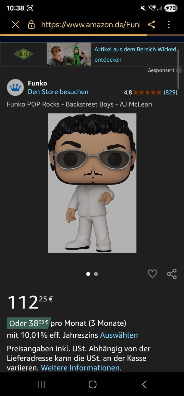 Funko Figuren: Funko Pop Backstreet Boys AJ McLean – Gebraucht aus Root von Tanja.st 1