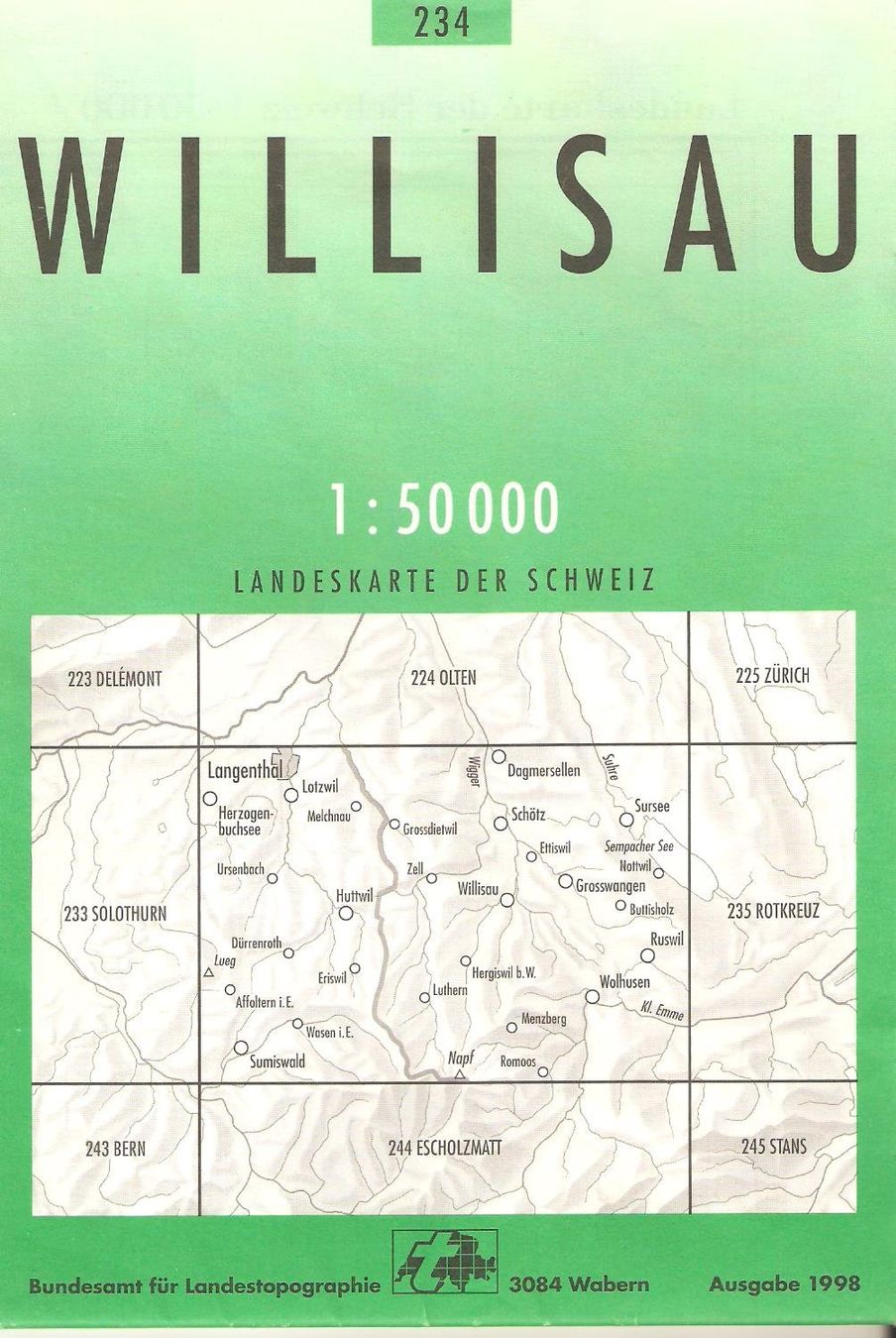 Cartine & Atlanti: Willisau 1 : 50'000 – Usato da Richterswil venduto da solalex