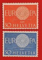 EUROPAMARKEN CEPT SATZ 373 374 1960** POSTFRISCH