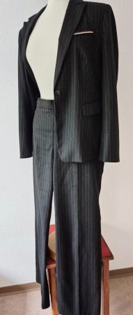 GERRY WEBER ANZUG BLAZER HOSE 44 NADELSTREIFEN BUISNESS TOP