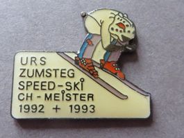 PIN, SKI SPORT URS ZUMSTEG SPEED-SKI CH-MEISTER 1992+93