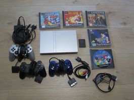 Playstation 2 Slim Silver mit Zubehör ab 1sFr!