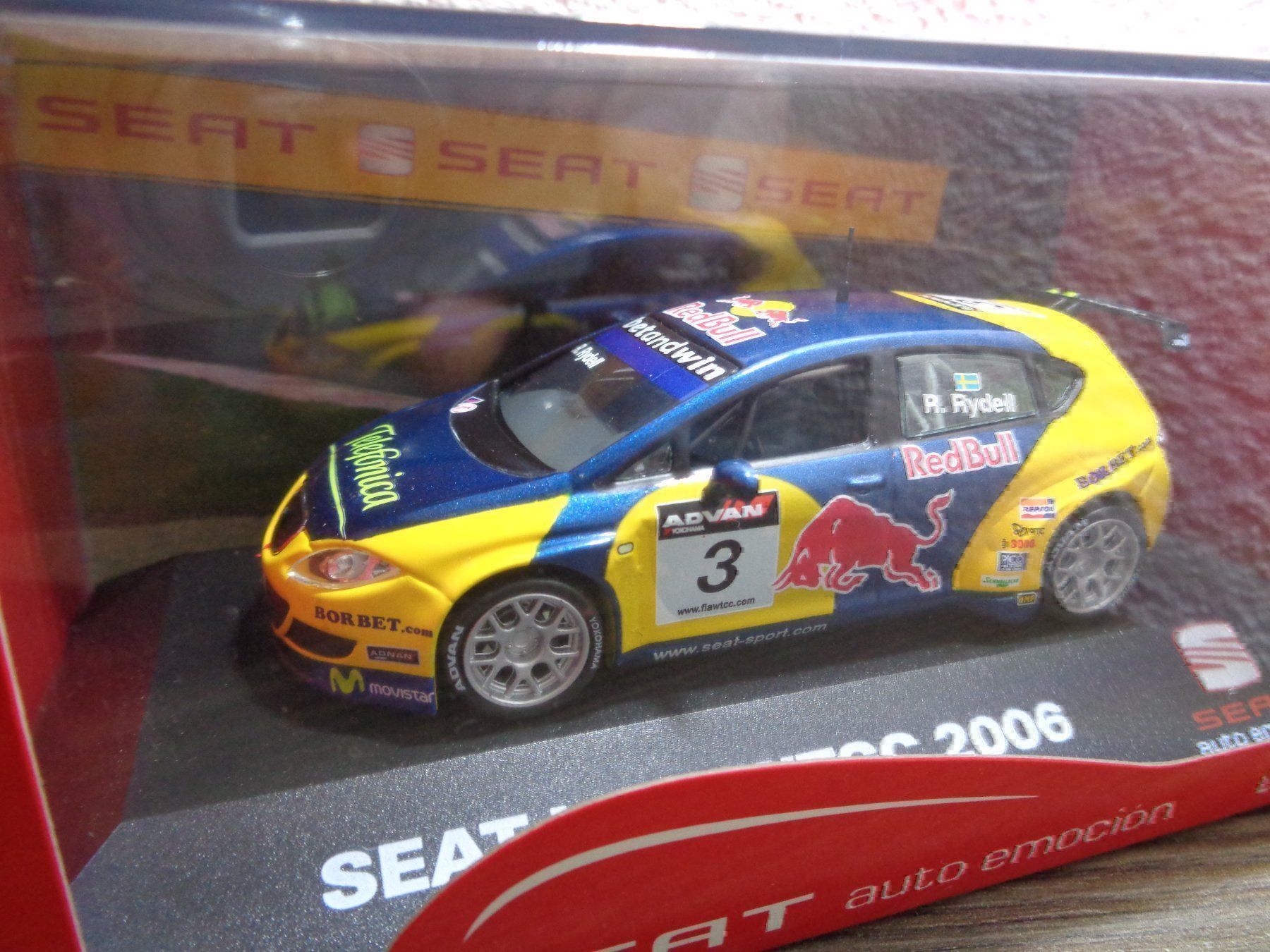 Seat Modellini d'auto: 1:43 Fischer Seat Leon WTCC – Nuovo e nell'imballaggio originale da Reconvilier venduto da rallycar