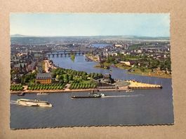 Koblenz am Rhein deutsches Eck Schiffe Stempel 1959