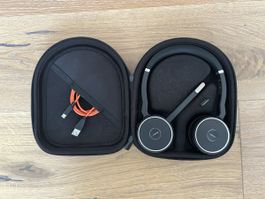 Jabra Evolve Headset mit Ladekabel und Case
