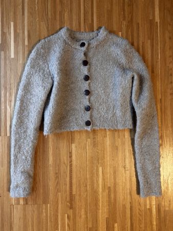 Cropped Strickjacke/Cardigan beige XS