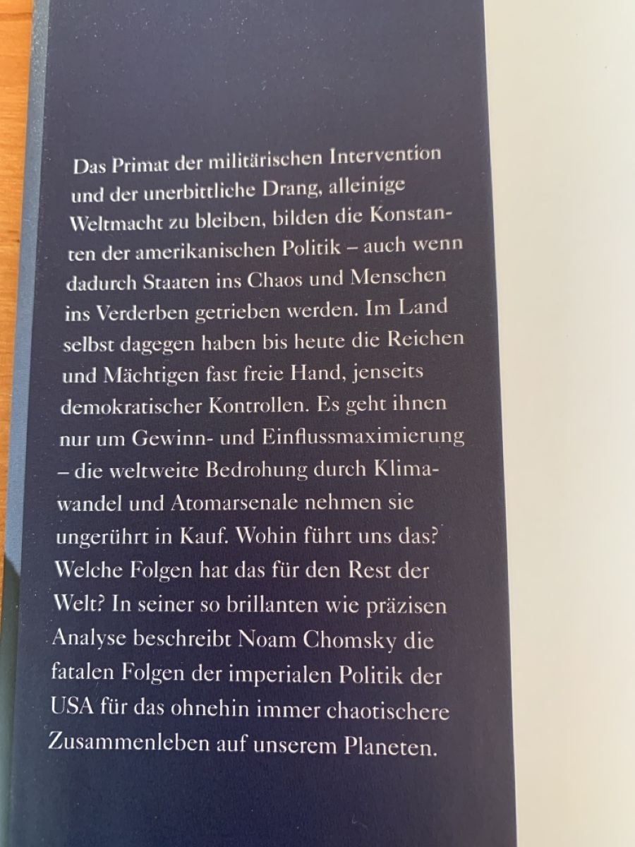Libri: Noam Chomsky - Wer beherrscht die Welt – Nuovo (secondo la descrizione) da Auslikon venduto da Moisefeder 2