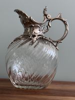 Antique Silver-Plated and Glass Jug