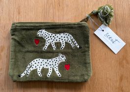 Scout Kosmetiktasche Leopard olive NP 39.- CHF,NEU