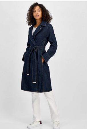 EVONA(FR) M L XL/NP250CHF Trenchcoat Denim